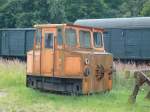 Akkuschleppfahrzeug ASF 157 am 23.7.2007 im Bahnhof Seebad Heringsdorf.