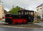 Die Akkumulator Kleinlokomotive Ks 4071, ex DB Ka 4071, ex DB 381 201-3 als Denkmallok am 14.07.2012 beim Hbf Limburg (Lahn), hier im Auslieferungszustand 1932 als DRG Ks 4071.