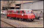 Mit diesen beiden Draisinen wurden beim Bahnhofsfest in Menden am 5.4.1992 Mitfahrten insbesondere für Kinder angeboten.