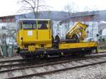 Der SKL fhrt die Achsen des Postwagens vom Lokschuppen zur Drehbank in der groen Wagenhalle 31.01.09