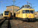 BR 701 167-9 und 711 103-2 vor Triebwagenhalle in Leipzig 27.05.2009