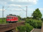 Turmtriebwagen der BSM zwischen Mainz-Bischofsheim und dem Abzweig Kostheim.