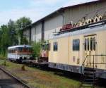 Gleis 3 des Bahnhofs Obing am 28.05.2012, an diesem Tag war der traditionelle Pfingstdampfbetrieb der Chiemgauer Lokalbahn zwischen Endorf und Obing.