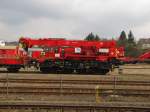 DB Notfalltechnik 80 80 979 0 015-9 Kranwagen 166  Bullus  am 04.04.2012 am DB Werk Fulda.