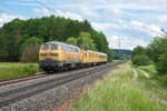 218 392 mit einem Messzug bei Postbauer-Heng Richtung Nürnberg, 21.06.2019