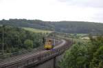 Am 20.06.2010 berquerte dieses Oberleitungsrevisionsfahrzeug den Bekeviadukt in Altenbeken.