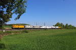 Spritzzug mit 203 315 und 203 308 unterwegs von Falkenstein nach Bad Brambach als Nbz 920012, hier aufgenommen bei Ruppertsgrün/Pöhl