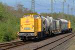 Am 12 Juni 2022 durchfahrt 203 315 mit deren Bahnbauzug Rheinhausen. Das Bild wurde vom Bahnsteig mit eteas Zoom gemacht.