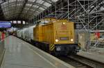 203 312-4 steht mit einen Ungrautvernichtungszug im Leipziger Hbf. am 13.06.14,am Ende hängt die 203 314-0 am Haken.