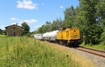 203 314-0 und 203 312-4 fuhren am 07.07.16 von Bad Brambach nach Gera.