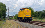 203 314 der DB Bahnbau fuhr am 20.06.19 allein durch Greppin Richtung Bitterfeld.