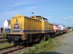 203 315-2 steht am 25.08.11 mit einem Gefahrgut bungszug in Plauen/Vogtland unterer Bahnhof.