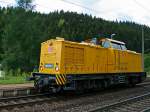 203 316 von DB Netz(ex V100 DR) unterwegs im Frankenwald Richtung Pressig am 16.05.2012 in Frtschendorf