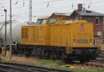 DB-Netz 203 309-0 stand mit dem Unkrautvernichter abgestellt im Rostocker Hbf.06.07.2012 