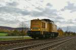 Die 203 312-4 alleine kommend von Wrzburg am 24.10.13 in Thngersheim.