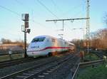 DB Systemtechnik ICE-S am 05.02.18 in Hanau Nordeinfahrt von einen Gehweg aus fotografiert