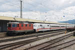 Am 25.05.2020 schleppt die Re 420 197-6 den Versuchszug ICE S 410 102-6 von Bellinzona zum badischen Bahnhof.