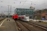 RBK 753 + DB Netz Notfalltechnik 60 80 99-11 036-3 EHG 388, am 04.04.2012 in Kassel Hbf.