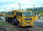 SECO RAIL MAN 26.480/SF 01-F-Truck (Linsinger Schienenfrse) in Wiesbaden-Ost Gbf.