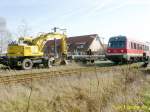  2 Wege - Bagger in Meine am 11.3.02007.