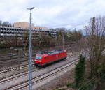185 145-0 DB steht auf dem abstellgleis in Aachen-West.