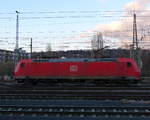 185 012-2 DB  rangiert in Aachen-West. 
Aufgenommen vom Bahnsteig in Aachen-West.
Am Kalten Nachmittag vom 1.2.2018.