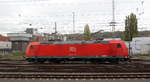 185 070-0 DB rangiert in Aachen-West. Aufgenommen vom Bahnsteig 2 in Aachen-West. Bei Wolken am Kalten Nachmittag vom 29.10.2018.