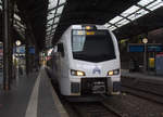 Ein Holländischer Regionalzug aus Aachen-Hbf(D) nach Maastricht(NL) steht im Aachener-Hbf bereit zur Abfahrt nach Maastricht(NL).