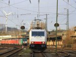 185 636-8 von Railpool steht in Aachen-West am 14.1.2012.