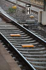 Hier verschiedene Zugsicherungssysteme (Eurobalisen und PZB Magnet) aufgenommen am 13.1.14 im Aachener Hbf.