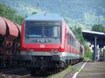 Ein RE Zug nach Stuttgart Hbf stand am 22.06.07 im Bahnhof Aalen auf Gleis 5 Abgestellt, er begann erst am Abend seine Fahrt nach Stuttgat.