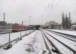 Bahnsteig 3 und 2 in Altenburg; 24.01.2011