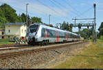 9442 812 (Bombardier Talent 2) von Abellio Rail Mitteldeutschland als RE 74504 (RE16) von Halle(Saale)Hbf nach Weimar verlässt den Bahnhof Bad Kösen auf der Bahnstrecke Halle–Bebra