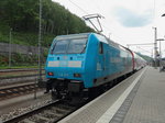 146 013 (NVR Nummer 91 80 6 146 013-8 D-DB) als Schublok des RE 50 nach Leipzig im Bahnhof von Bad Schandau am 21. Mai 2016.


