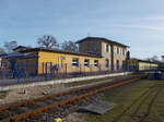 Bahnhofsgebäude von Basdorf am 04.März 2017.
