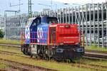 SBB Cargo MAK G1700 Am 843 094-4 am 11.07.23 in Basel Bad vom Bahnsteig aus fotografiert