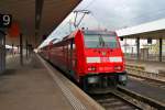 Am 24.01.2014 stand die Freiburger 146 229-0 mit dem RE 26508 (Basel Bad Bf - Offenburg) auf Gleis 9 des Startbahnhofes und wartet noch ca.