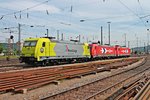 119 005-6, RHC 2064 (185 606-1) und RHC 2066 (185 631-9) am 11.05.2015 abgestellt in Basel Bad Bf und wartet auf ihre neue Einsätze.
