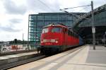 115 336 verlsst am 11.07.09 mit dem D 1249 den Berliner Hbf.