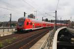 Hier ein RE1 (RE18116) von Frankfurt(Oder) nach Magdeburg Hbf., bei der Einfahrt am 14.7.2014 in Berlin Hbf.