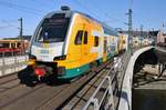 445 101-9 macht sich am 18.3.2018 als RE2 (RE63978) von Schwerin Hauptbahnhof nach Cottbus im Berliner Hauptbahnhof auf den Weg.