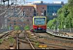 Die Steigung hinauf:  Tele-Aufnahme von zwei 481 der S-Bahn Berlin als S7 von Potsdam Hbf (S) nach Ahrensfelde (S), die kurz vor dem Erreichen des Berliner Hbf noch ein kleines Stück bergauf