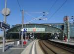 Der Berliner Hauptbahnhof am 11.04.2007 - fotografiert von Gleis 13/14