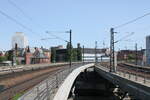 Blick Richtung Fernsehturm am 19.07.2022 in Berlin Hbf.