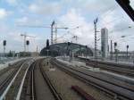 Der zuknftige Berliner Hauptbahnhof (Lehrter Bahnhof) aus der Sicht eines TFZ der Berliner S-Bahn.