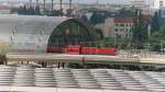 Der neue Hauptbahnhof: Berlin Lehrter Bhf, von der Reichstagskuppel aus gesehen am 8.