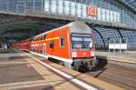 Hier eine RB14 von Nauen nach Berlin Schönefeld Flughafen, bei der Ausfahrt am 25.2.2012 aus Berlin Hbf.