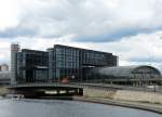 Der Berliner Hauptbahnhof am Ufer der Spree, 10.8.2012