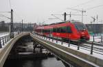 Hier 442 135-0 und 442 826-4 als RE7 (RE18716) von Bad Belzig nach Wünsdorf-Waldstadt, bei der Ausfahrt am 15.12.2012 aus Berlin Hbf.