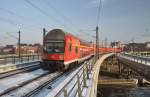 Hier eine RB14 (RB18923) von Nauen nach Berlin Schönefeld Flughafen, bei der Ausfahrt am 26.1.2013 aus Berlin Hbf.